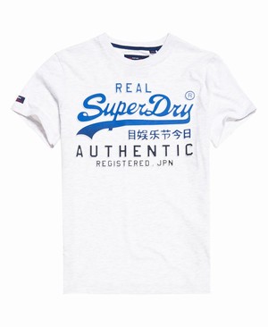 Superdry Vintage Logo Authentic Fade Férfi Pólók Fehér | FBYDE9256